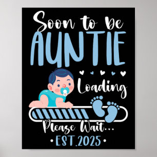 Poster Bientôt Être Tante 2025 Chargement Cute Ba