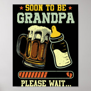 Poster Bientôt Grand-Père Estimé 2025 Annonce de Grossess