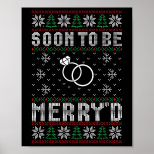 Poster Bientôt Marié Merryd Christmas Bride Groom Co