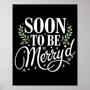 Poster Bientôt mariés pour Noël Fiancé engagé Santa