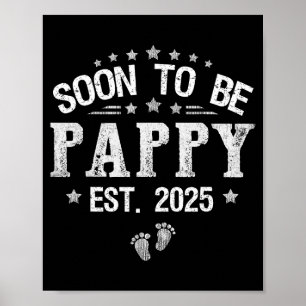 Poster Bientôt Papa Établi 2025 Fête des Pères Promu En