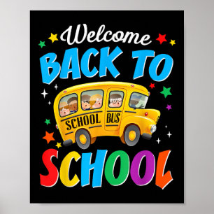 Poster Bienvenue à bord du bus scolaire pour le premier j
