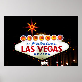 Poster Bienvenue à Fabulous Las Vegas Nevada Sight Night