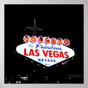 Poster Bienvenue à Fabuous Las Vegas Nevada Sin City