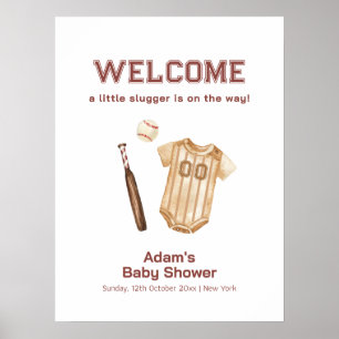 Poster Bienvenue à la Baby Shower Batteur Boho Neutre de