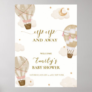 Poster Bienvenue à la Baby Shower Bohème Neutre en Montgo