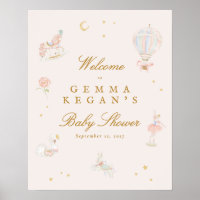 Bienvenue à la baby shower conte de fées pour peti