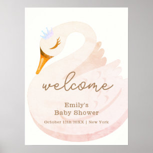 Poster Bienvenue à la Baby Shower de la Princesse Bohème
