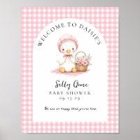 Bienvenue à la Baby Shower Fille au style aquarell