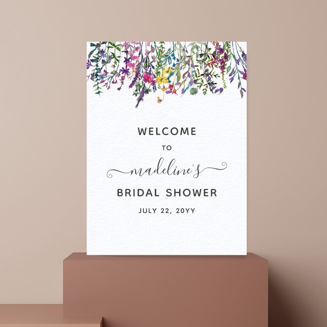 Poster Bienvenue à la Baby Shower Fleurs des Champs  (Créateur téléchargé)