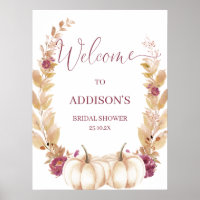 Bienvenue à la Baby Shower Mariage Automne Amour C