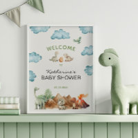 Bienvenue à la Baby Shower Naissance de Dinosaure 