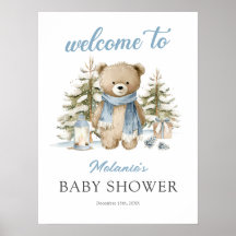 Bienvenue à la Baby Shower Ourson de Noël