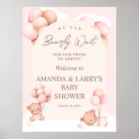 Bienvenue à la Baby-Shower pour des Jumelles avec