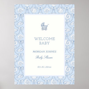 Poster Bienvenue à la Baby Shower Prépaquéenne Côtière