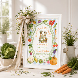 Poster Bienvenue à la Baby Shower Rustique Little Sprout