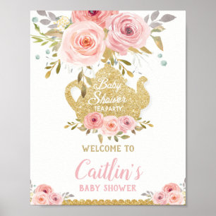 Poster Bienvenue à la Baby Shower sur le thème de la fête