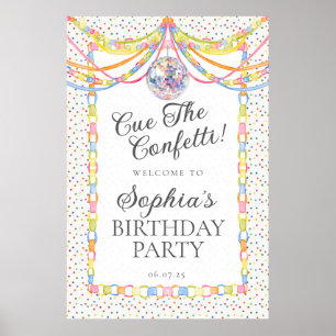 Poster Bienvenue à la fête d'anniversaire Confiture de co