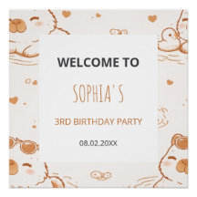 Bienvenue à la fête d'anniversaire des enfants ave