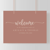 Bienvenue à la fête de fiançailles en terre cuite 