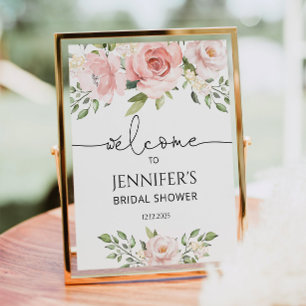 Poster Bienvenue à la fête prénuptiale avec une touche de