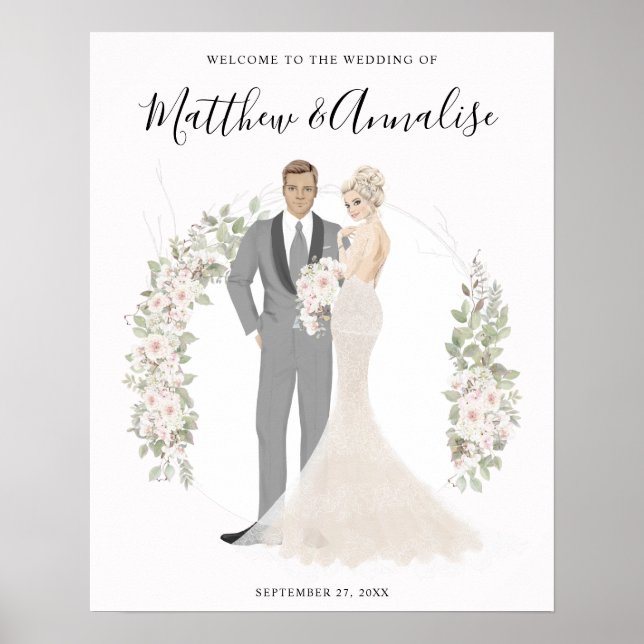 Poster Bienvenue à la mariée et au Mariage de chambre (Devant)