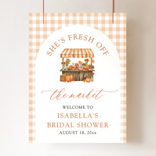 Poster Bienvenue à la Mariée Fraîche sur le Marché pour u