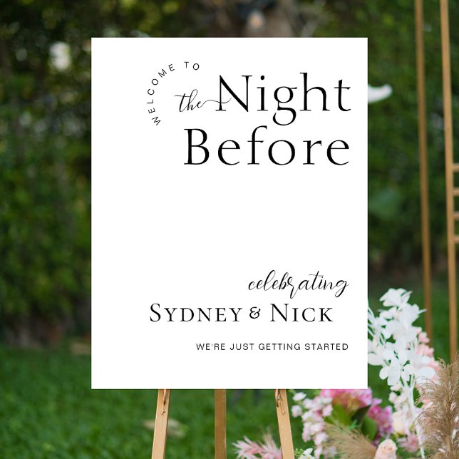 Poster Bienvenue À La Nuit Avant Le Dîner De La Répétitio (Créateur téléchargé)