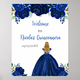 Poster Bienvenue à la Princesse aux Cheveux Blonds pour s