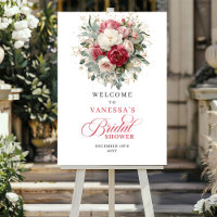Bienvenue à la réception de mariage florale Burgun