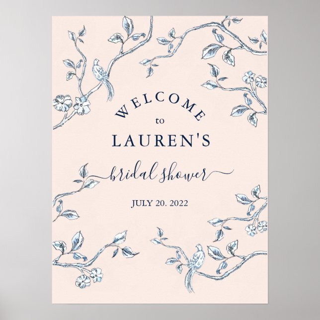 Poster Bienvenue à la réception de mariage French Toile B (Devant)