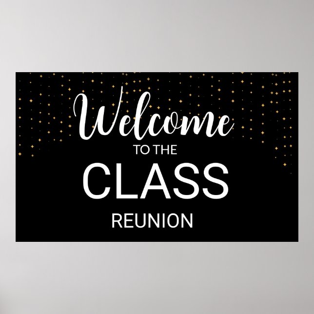 Poster bienvenue à la réunion de classe (Devant)