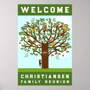 Poster Bienvenue à la réunion de famille créative