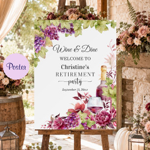 Poster Bienvenue à la soirée d'adieu pour la retraite Chi