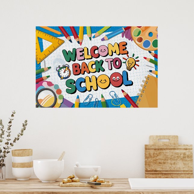 Poster Bienvenue à l'école (Cuisine)