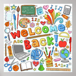 Poster Bienvenue À L'École