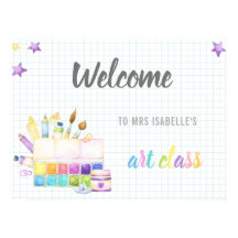 bienvenue à l'école maternelle classe d'art mignon
