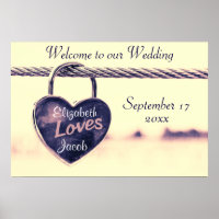 Bienvenue à notre cadenas cardiaque Mariage