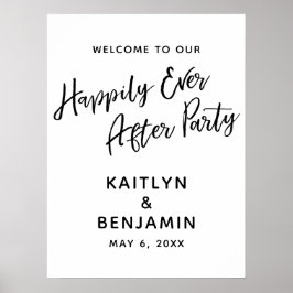 Poster Bienvenue à notre joyeux signature de fête