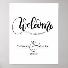 Poster Bienvenue à notre mariage - Signal personnalisé