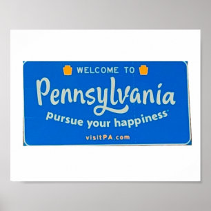 Poster Bienvenue à Pennsylvania Carnet Postcard