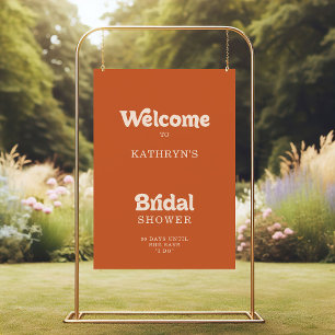 Poster Bienvenue à une Baby Shower de mariage en terre cu