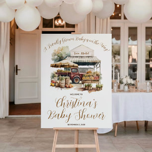 Poster Bienvenue à une Baby Shower Marché de Producteurs