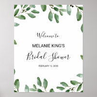 Bienvenue à une Baby Shower Tropical Eucalyptus