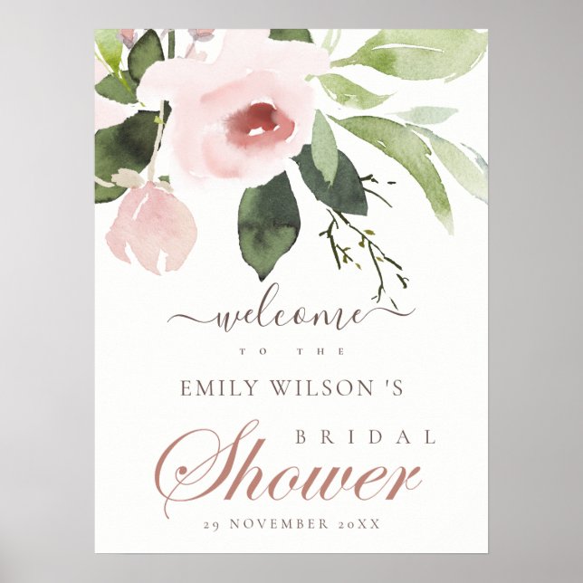 POSTER BIENVENUE À UNE DOUCE FÊTE DE MARIAGE AUX ROSES RO (Devant)