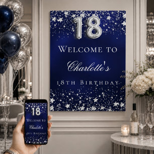 Poster Bienvenue à une fête pour un 18ème anniversaire av