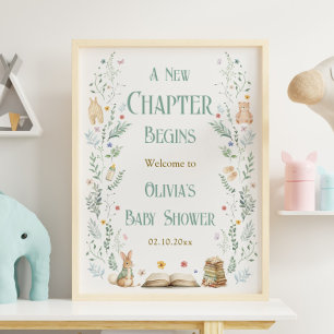 Poster Bienvenue à une nouvelle histoire pour bébé