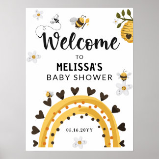 Poster Bienvenue au Baby shower de Bumble Bee