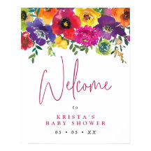 Bienvenue au Baby shower Floral Fiesta
