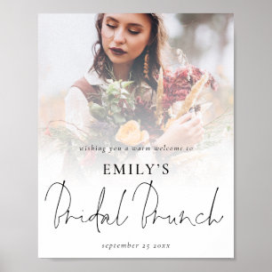 Poster Bienvenue au brunch de mariage avec superposition